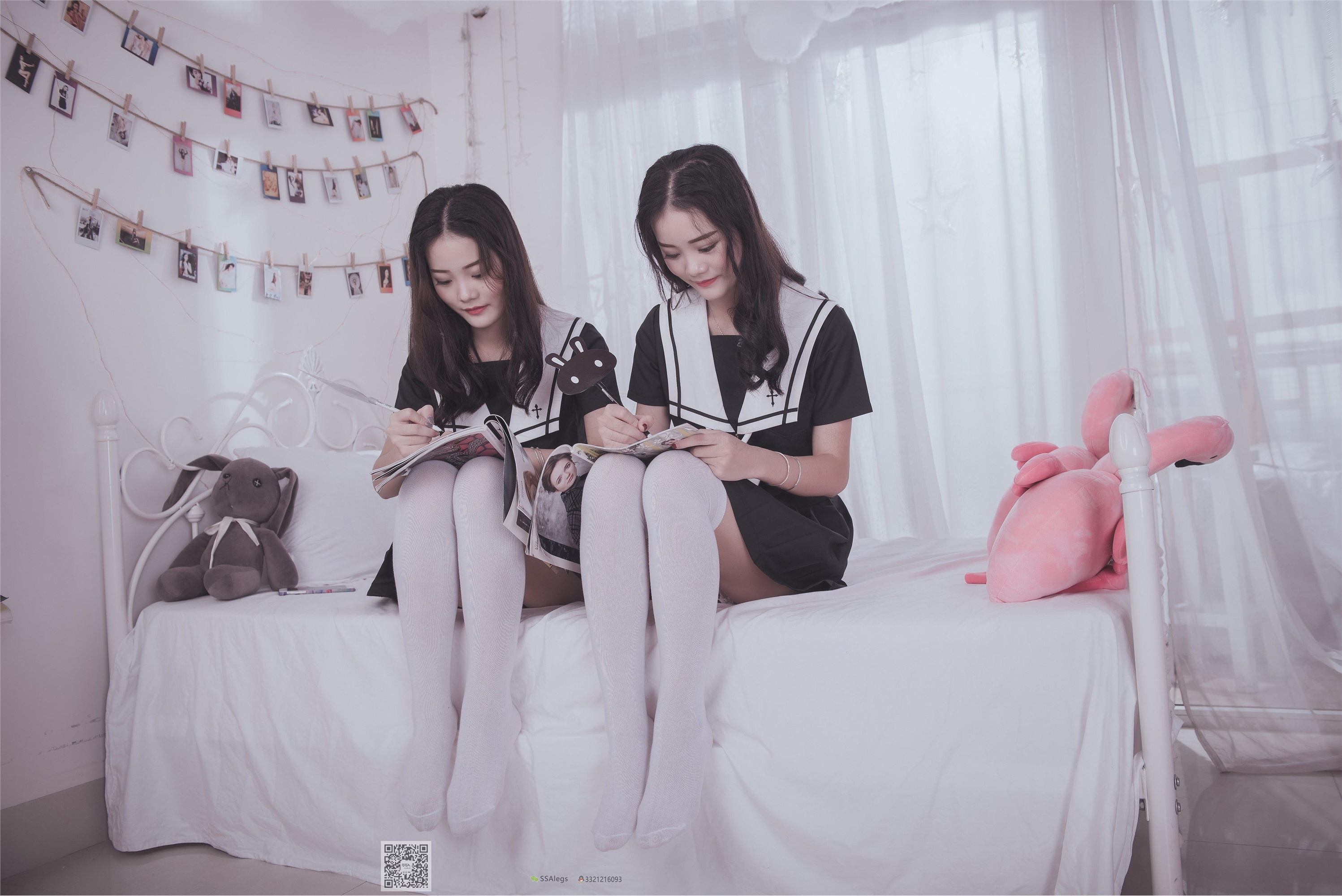 SSA丝社 NO.028 青青姐妹 姐妹花的JK情